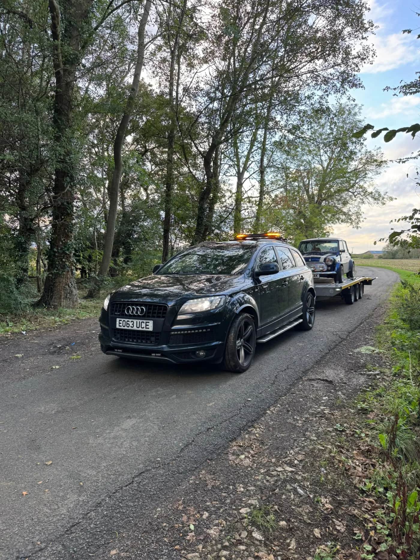 KYS Recovery car and trailer on a real job